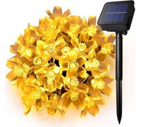 YUANYUYING Guirlande lumineuse solaire, 16 pieds, 20 LED, étanche, avec 8 modes, lumières de jardin extérieures à énergie solaire pour mariage, noël, patio, décoration de la maison (Blanc chaud)