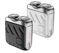 Yuaonew Portable Shaver, Yuaonew Electric Razor, Portable Rotary Dual Ring Electric Shaver, It Fast And Easy To Eliminate Any Type Of Hair, Giving You A Smooth Finish (2pcs-e)