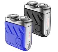 Yuaonew Portable Shaver, Yuaonew Electric Razor, Portable Rotary Dual Ring Electric Shaver, It Fast And Easy To Eliminate Any Type Of Hair, Giving You A Smooth Finish (2pcs-a)