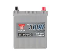 Yuasa YBX5054 Batterie de voiture haute performance sans entretien 12 V 40 Ah 340 CCA Argenté