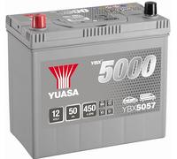Yuasa Batterie YBX5057 12 V 50 Ah 450 A L238×B129×H223 mm Silver