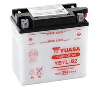 Yuasa Batterie moto YB7L-B2 12V 8,4 Ah 75A Conventionnelle avec entretien, livrée sans acide