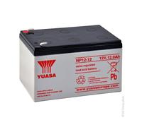 Yuasa - Batterie plomb AGM YUASA NP12-12 12V 12Ah F6.35-Yuasa