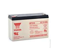 Yuasa - Batterie plomb AGM YUASA NP12-6 6V 12Ah F6.35-Yuasa
