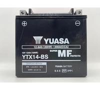 Yuasa Batterie YTX14-BS | Batterie de rechange moto pour Piaggio BEVERLY TOURER 250 2008/2009