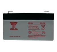 Yuasa Batterie au plomb NP 1,2-6 6 V 1,2 Ah AGM connecteur plat 4,8 mm sans entretien