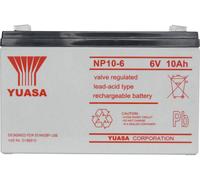 Yuasa NP10-6 NP10/6 Batterie au plomb 6 V 10 Ah plomb (AGM) (l x H x P) 151 x 97.5 x 50 mm cosses plates 4,8 mm sans entretien, certification VdS