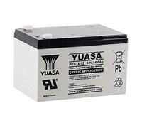 Yuasa REC14-12 Batterie au plomb 12 V 14 Ah 6,3 mm Faston extrêmement cyclique compatible 12 Ah 13 Ah 15 Ah