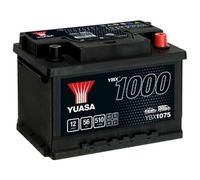 YUASA YBX1075 Batterie de Démarrage 12V 56Ah 510A EN pour VW GOLF II (19E, 1G1)