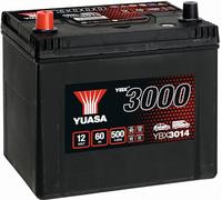 Yuasa YBX3014 Batterie de voiture haute performance scellée sans entretien 12 V 60 Ah 450 CCA
