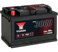 YUASA YBX3086 Batterie de démarrage 12 V 76 Ah 680 A (EN)