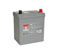 Yuasa YBX5054 Batterie de voiture haute performance sans entretien 12 V 40 Ah 340 CCA Argenté