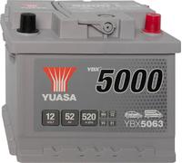 Yuasa YBX5063 SMF 12V 52Ah Silver Batterie de voiture haute performance