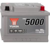 Yuasa YBX5075 SMF 12V 60Ah Silver Batterie de voiture haute performance