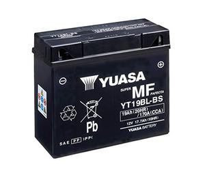 Yuasa YT19BL-BS Batterie moto 12 V 170 CCA pré-remplie et prête à l'emploi | Sans entretien, Pré-remplie, Fiable et durable, Alimentation efficace