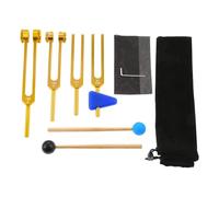 Yuattory Dipasón 128 Hz 256 Hz 512 Hz 528 Hz Set pour guérison du son, instrument de musique, thérapie, outils de vibration sonore