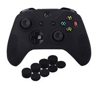Yuattory Étui de Peau Couverture En Silicone Cloutée Pour Contrôleurs X & X 1 avec Poignées Pro 8 Pièces (Noir)