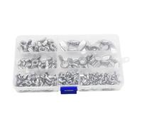 Yuattory Kit assortiment de 100 écrous papillon en acier inoxydable avec couvercle à vis, outil de fixation des écrous papillon de verrouillage