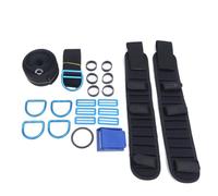 Yuattory Plaque ArrièRe de PlongéE sous-Marine Harnais Dir Support BCD Ensemble de Sangles D'Entrejambe Ceinture de Poids Accessoires de PlongéE Noir et Bleu