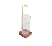 Yuattory Support d'encens pour bâtons, support pour bâtons d'encens, récupérateur de cendres avec verre amovible [anti-cendres volantes], support pour brûleur d'encens