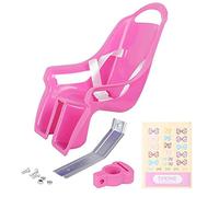 Yuattory Universel SièGe de VéLo de PoupéE avec des Autocollants Bricolage DéCalcomanie Filles des Les Accessoires de VéLo, Rose