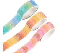 Yubaex Lot de 3 rouleaux de ruban adhésif Washi Motif pois 9/16"