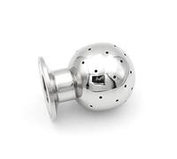 YUBAOLI 1 Boule de Nettoyage rotative en Acier Inoxydable - Boule de pulvérisation sanitaire à 360° for Le Nettoyage des réservoirs, raccord Tri Clamp 50,5 mm et 64 mm(51mmxFe64)