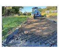 YUBAOLI Géogrille en polyéthylène Haute densité for allées et contrôle de l'érosion - Grille de Gravier de 2"/4" de Hauteur for la stabilisation des pentes(1x1m (3.3x3ft) 5cm/2" High)