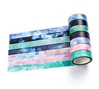 YUBBAEX 7 Rouleaux Aquarelle Washi Tape Set, Masking Tape Ruban adhésif décoratif pour scrapbooking, loisirs créatifs, travaux manuels, emballage cadeau, scrapbooking