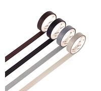 YUBBAEX Lot de 4 Couleur naturelle Washi Tape, Sticky ruban papier pour DIY décoratifs, artisanat, cadeaux, scrapbooking, Type 5