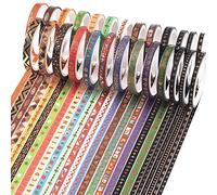 YUBBAEX Maigre Or Washi Tape Set 26 Rouleaux Masking Tape Ruban adhesif decoratif pour Scrapbooking Artisanat de Bricolage (Skinny 26)