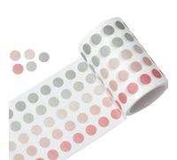 YUBBAEX Morandi Lot de 1 250 autocollants ronds Washi pour bullet journal, planificateur, scrapbooking, 6,5 x 3 m (forêt de roses)