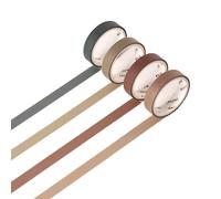 Yubbaex Natural Color Washi Tape Set 4 rouleaux Tapes decoratifs pour arts DIY Crafts Journaux Planneurs Scrapbooking Emballage - Couleur neutre