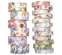 YUBBAEX Washi Tape, 18 Rouleaux Masking Tape Ruban adhesif decoratif pour Scrapbooking Artisanat de Bricolage