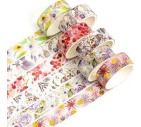 YUBBAEX Washi Tape, 6 Rouleaux Masking Tape Ruban adhesif decoratif pour Scrapbooking Artisanat de Bricolage