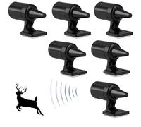YUBBYSTU 6-Pack sifflet ultrason anti gibier, Sifflets de Cerf d'Avertissement de la Faune Ultrasonique, Sifflets de Cerf Avertissement, Sifflet de Cerf Avertissement Voiture Véhicules Motos (Noir)