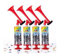 YUBDBFKAI 4 Pièces Cornes de Brume,Mini Corne de Brume Supporter,Trompette Supporter Portative avec Pompe à Air pour Stade événements Sportifs Football Rug