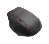 YUBEIER pour Volvo S70 V70 C70 1993-1996 1997 1998 1999 2000 2001 Couverture de boîte d'accoudoir de contrôle Central de Voiture en Cuir Microfibre, Garniture autocollante (Ligne Noire-Rouge)