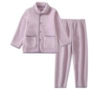Yubenhong Girls Boys Pajamas Set Long Sleeve Skin Friendly Sleepwear Softly (en Anglais) Costume Garçons (Purple, 5-6 Years)