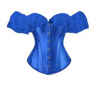 Yubenhong Haut Corset en Dentelle Multicolore Sexy pour la Poitrine, Maintien de la Taille, Corset serré, Ventre, os en Caoutchouc, Bas de vêtements Mise Forme du Corps Coton Fantaisie (Blue, XXXXXL)