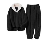 Yubenhong Pyjama épais et velouté décontracté la Mode pour Femmes, Grande Taille, vêtements Chauds pour la Maison Pyjama (M)