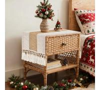 yuboo Chemin de Table Court bohème en macramé - 91,4 cm - pour Table de Nuit, Table Basse, Table d'appoint, Table de Chevet, décoration de Bureau côtier