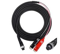 Yubunt Cordon d'alimentation électrique de 3 m pour moulinet de pêche, connexion de la batterie et du cordon d'alimentation de l'axe de moulinet, compatible avec Yamato Tanacom 1000, Shimano, Seaborg