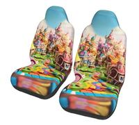 YUBVCF Candy Land Housses de siège de voiture, housses de siège adaptées à la plupart des voitures, camions, SUV