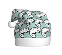 YUBVCF Chapeau cloche noir avec impression castor « Merry Christmas » - Joli chapeau de soleil pour adultes