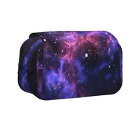 YUBVCF Étui à stylos double couche à clapet pour garçons et filles, étui de transport durable avec fermeture éclair pour l'école, Noir , Taille unique, Organiseur de sac