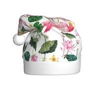 YUBVCF Flamingo Bird Round Leaves Printing Promotion Merry Christmas Chapeau cloche à thème, chapeaux de soleil mignons pour adultes spectacles de scène