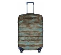 YUBVCF Grande housse de bagage rustique en bois de grange ancienne, housse de valise, protection élastique anti-poussière pour bagages de 45,7 à 81,3 cm, blanc, M