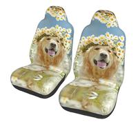 YUBVCF Housses de siège de voiture Golden Retriever pour chien, housses de siège de voiture, housses de siège adaptées à la plupart des voitures, camions, SUV