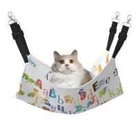 YUBVCF Lit doux pour animal de compagnie avec sangle réglable Motif alphabet Pour furet, chaton, chiot, petit chien